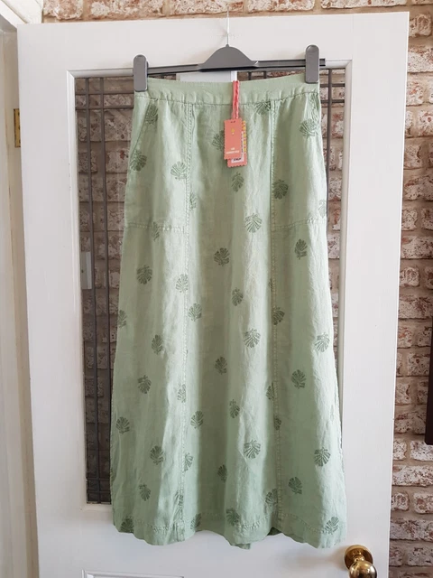 White stuff roller linen skirt discount