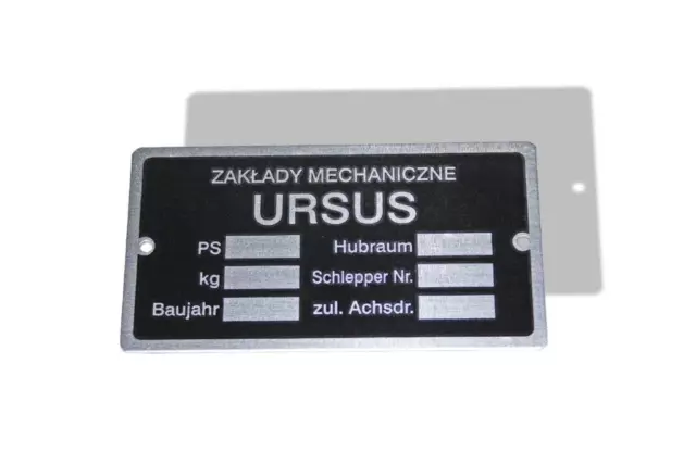 Placa Identificadora (Aluminio, " Ursus ") Lanz Buldog