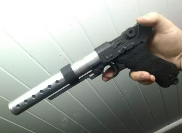 Star Wars Rogue One Jyn Erso Luger P08 Blaster Pistol Replica UNPAINTED