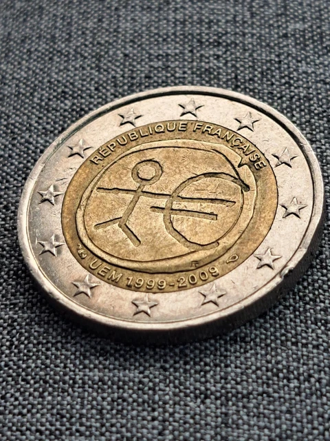 Pièce très rare de 2 euros - Commémorative république française UEM - 2009