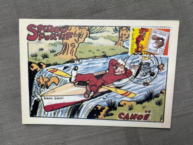 Rob Vel Spirou Carte Postale Spirou Sportif 1988 Tl 1000 Ex En Excellent État