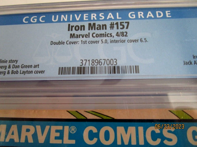 THE INVINCIBLE IRON MAN #157 DOUBLE COVER CGC 6.5 Marvel Comics 1982 2