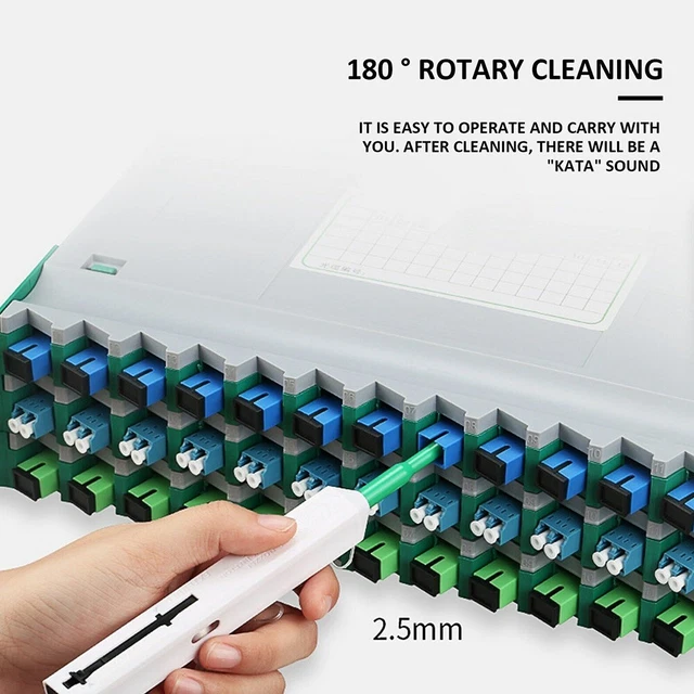 Stylo Nettoyant Pour Fibres Optiques SC/ST 2,5mm - Nettoyage En Un Clic - Antistatique - Jusqu'à 800 Utilisations - 12