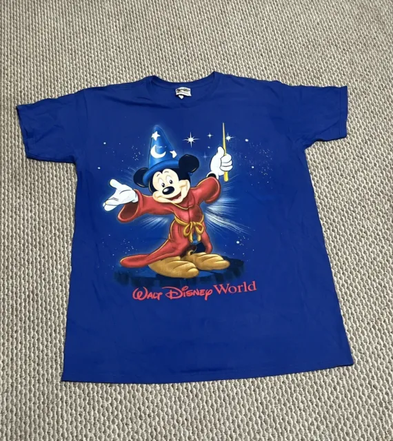 Vintage Walt Disney world Sleepwear Mickey Mouse Fantasia Wizard Adult One Size