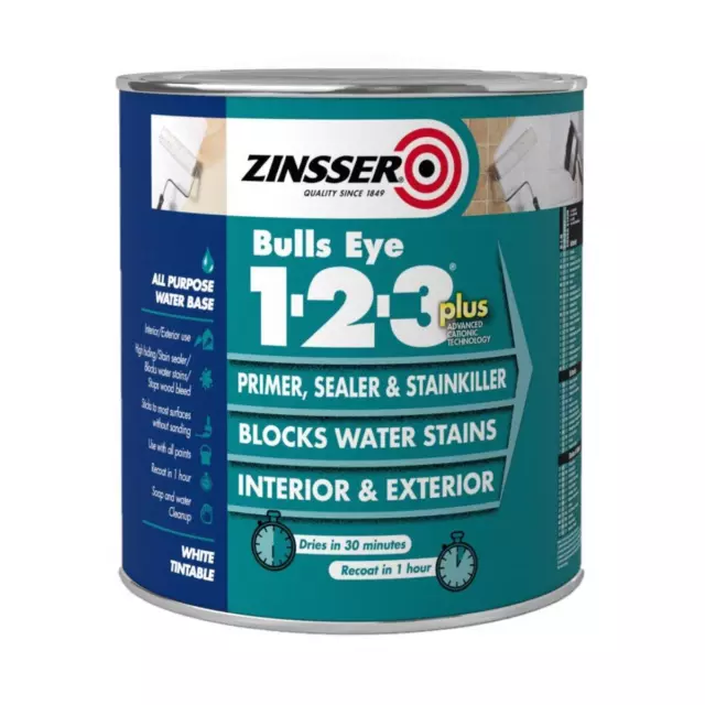 Zinsser Bulls Eye 123 Plus Primer White 500Ml