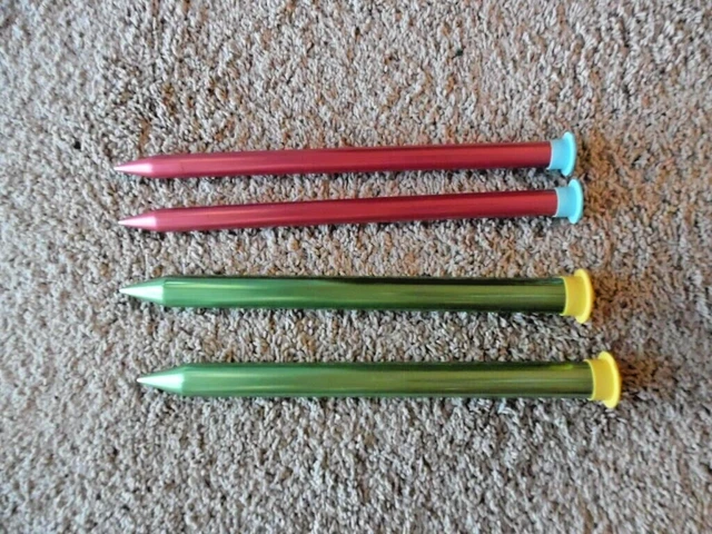 2  Pairs of Large Boye Knitting Needles Sizes 50 & 35 - Aluminum - Vintage!