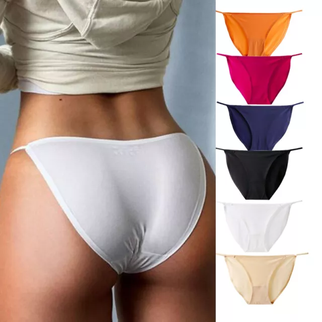 Pack Of 6 Womens Sexy Seamless Panties Lot Brief String Bikinis Undies Underwear