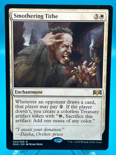 Smothering Tithe 1x FOIL RNA MTG Ravnica Allegiance Rare MINT white Smothering Tithe 1x FOIL RNA MTG Ravnica Allegiance Rare MINT white