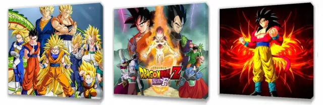 Dragon Ball z  canvas wall art plaque pictures set of three pack 2