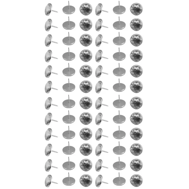 100 piezas Botones Sofá Acrílico Metal Muebles Tacas Tablero Corcho Tacas Transparentes