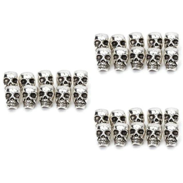 30 pz ciondolo teschio perle argento antico ciondolo ciondoli Pro bracciale