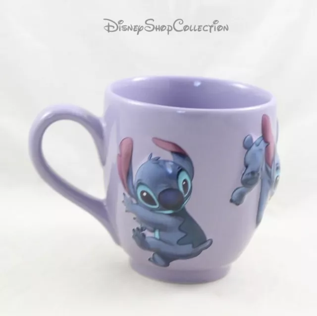 Mug en relief Stitch DISNEY STORE Lilo et Stitch violet tasse 3D 10 cm (MO)