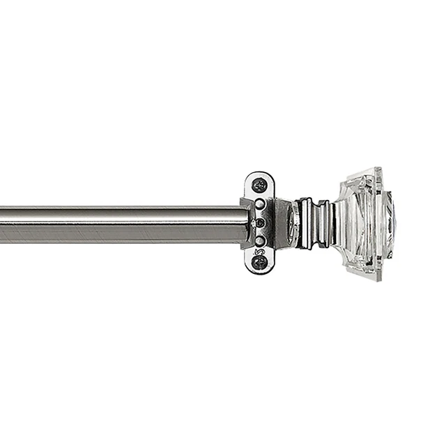 Innovative Decorative Room Darkening Wrap Around Curtain Rod and Finial, Brighto