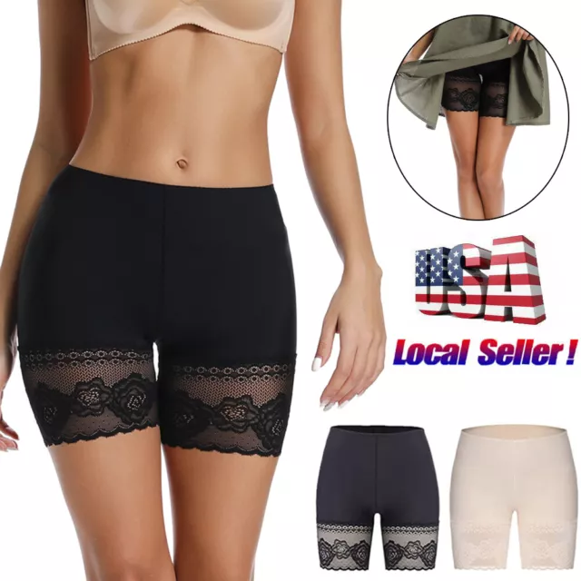 US WOMEN SLIP Shorts for Under Dresses Elastic Anti Chafing Lace Boxer  Underwear $16.79 - PicClick