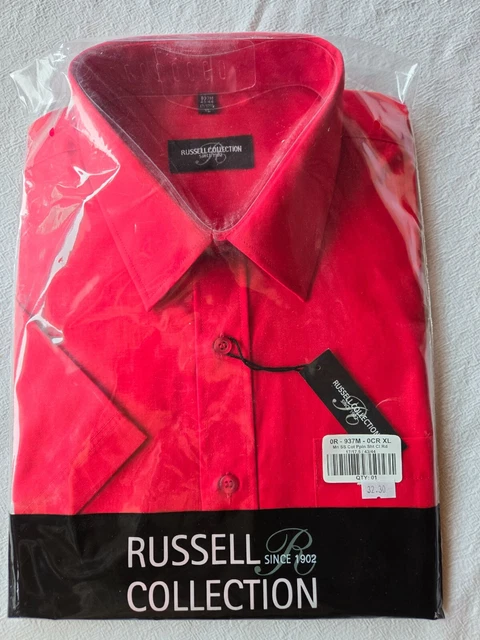 Chemise Bleue Fruit Of The Loom - Taille XL (43/44) - Manches Longues Coton - Neuf Avec étiquettes