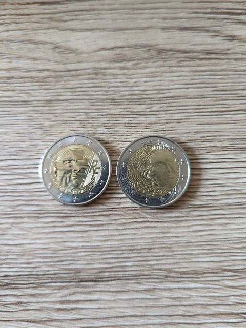 Rare pièce de 2 euros Jacques Chirac 2022 commémorative. Rare Simone Veil 2018