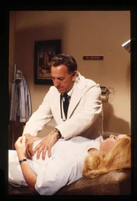 Jack Klugman Quincy ME examining patient Original 35mm Transparency Stamped 1979