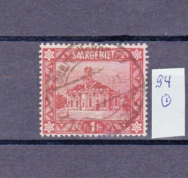 saargebiet bis 1934: Mi. Nr. 94 gestempelt