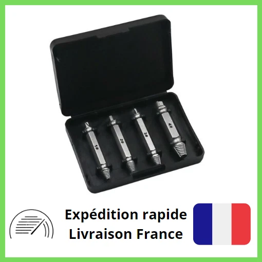 Estrattore Per Viti Rotte 4 Pezzi – Rimuovi Viti Danneggiate Con Trapano – Kit Universale