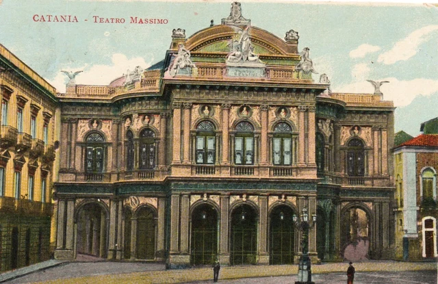  CATANIA - Teatro Massimo - VG, 1910