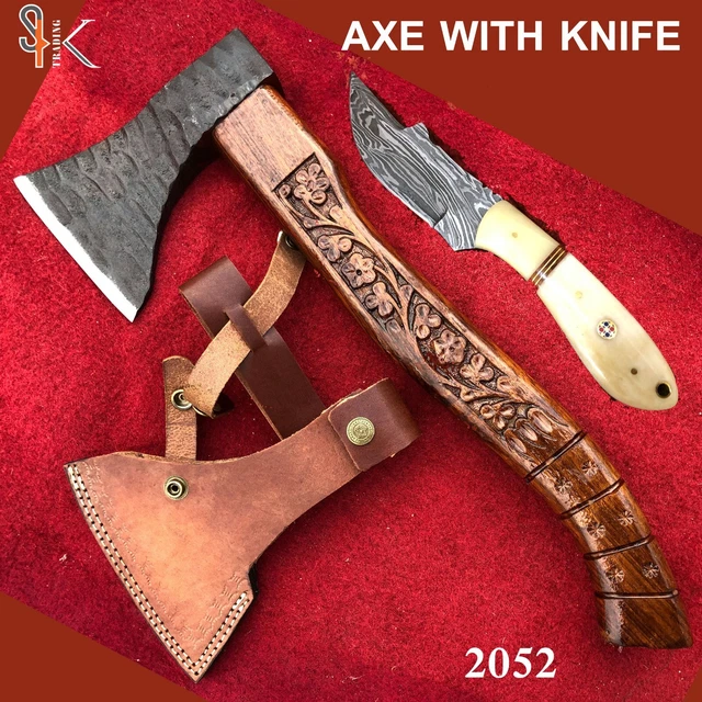 Viking Hand Forged 1095 High Carbon Steel Blade, Tomahawk,Hatchet,Combat Axe