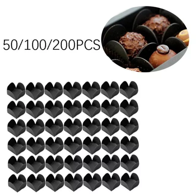 Nützlich Wrapper Tray Inhaber 200pcs 3.5x3.5x0.5 Cm Dessertverpackung Schwarz