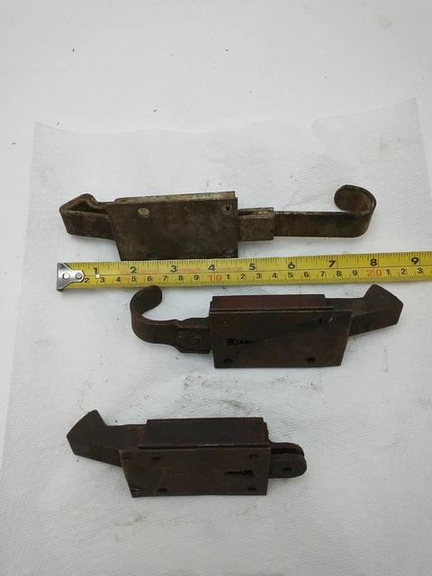 Vintage Barn Door Warehouse Door Latch Spring loaded Lot Of 3 3