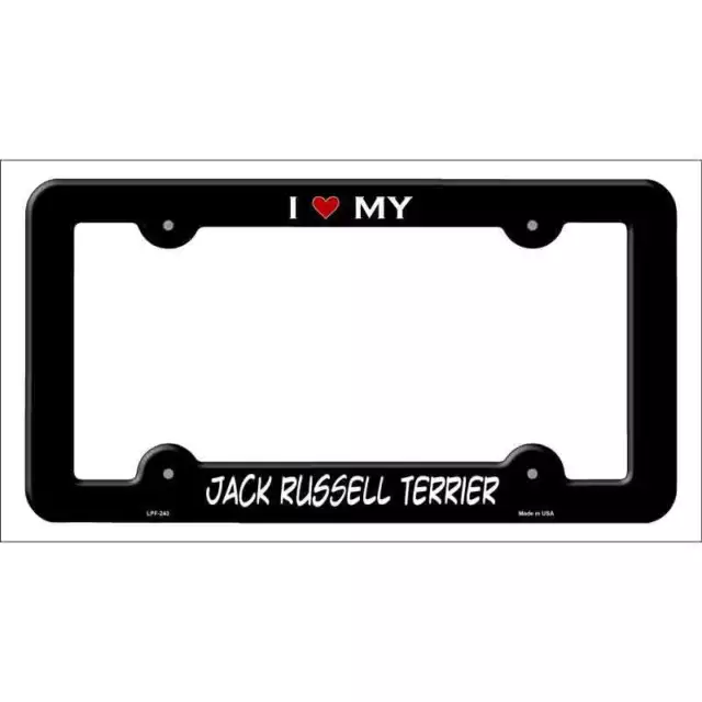 Jack Russell Terrier Novelty Metal License Plate Frame LPF-243