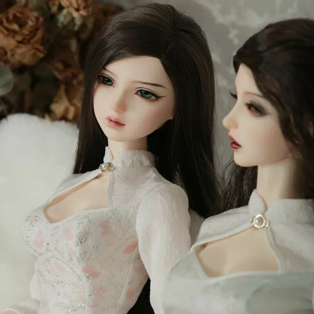 Bambola 1/3 BJD ragazza sexy palla in resina occhi articolati trucco vestiti cheongsam