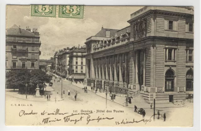 AK Geneve, Genf, Hotel des Postes, um 1900