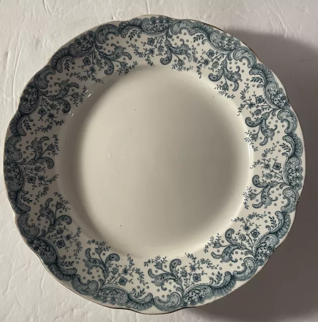 Antique John Maddock & Sons Seville Blue & White Plates Set of 9 England Vintage 2