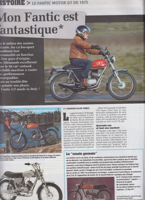 Motorcycle Moped Fantic Motor 50 GT collection 1975