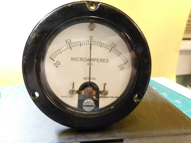 Weston Instrument Model 1531 Micro Amperes All steel housing Gauge