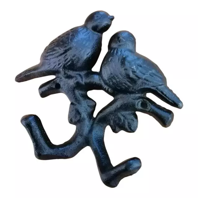 ANTIQUE AND VINTAGE Animal Collection Cast Iron Birds Double Key Coat ...