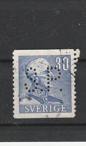 Sverige Perfin Perfins Schweden Briefmarken Sellos Timbres Stamps
