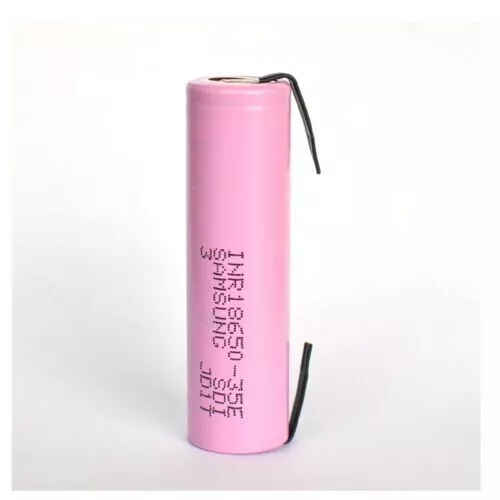 Pila Cella Ricaricabile Batteria E35 Litio 3500Mah 3,7V Con Terminali Saldabili