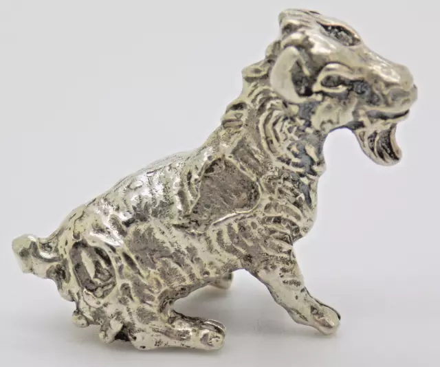 Vintage Italian Handmade Genuine Silver RARE Goat Figurine Miniature