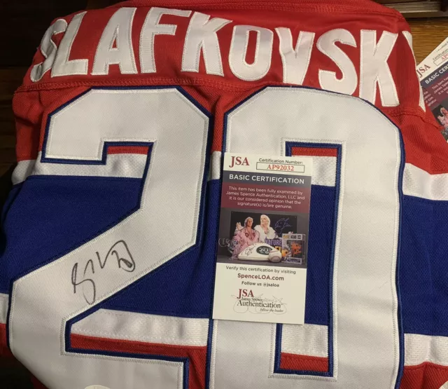 Juraj Slafkovsky Autograph Signed Montreal Canadiens Jersey Jsa Coa Authentic Mt