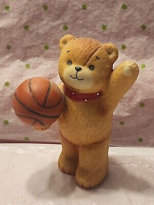 Vintage 1980 Enesco Lucy Rigg Lucy and Me 3" Brown Bear Basketball 🏀 Player