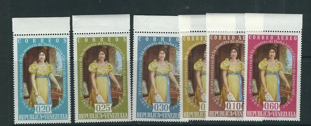 Uruguay 1960 Luisa Caceres De Arismendi (Sc 773-775, C744-746) VF MNH