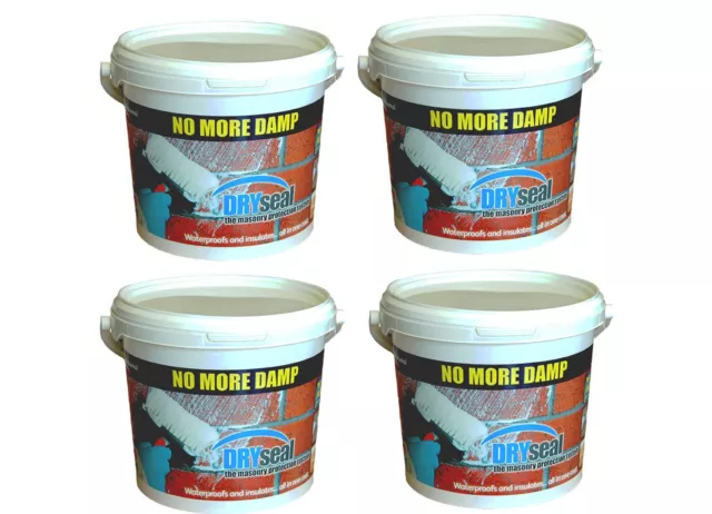 Dryseal Waterproof Cream Wykamol Water Repellent Masonry Treatment 3 Litre x 4
