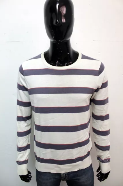 Tommy Hilfiger Maglione Uomo Taglia L Maglioncino Cotone Sweater Pullover Pull