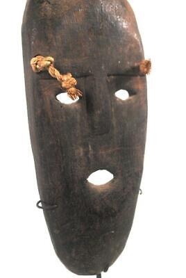 Traditional Atoni Animist Tribal Protective Paddle Mask From West Timor W Stand