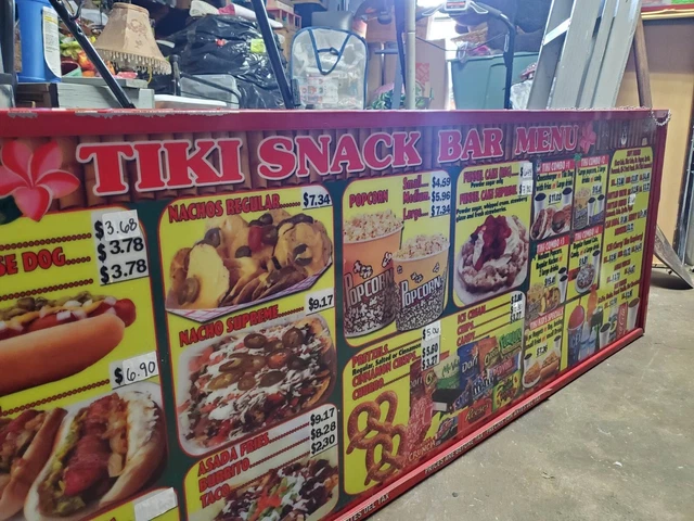 mission Tiki Drive In Menu Sign