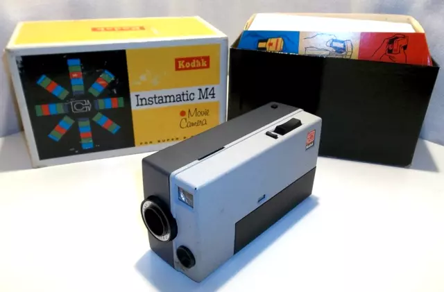 Cámara de Cine KODAK Instamatic M4 Super 8 con CAJA Original super 8mm películas