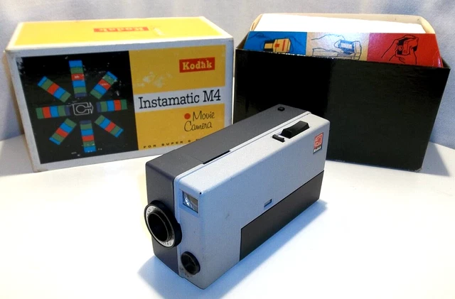 Cámara de Cine KODAK Instamatic M4 Super 8 con CAJA Original super 8mm películas