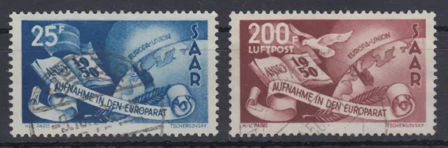 Saarland Europarat 1950 Mi-Nr. 297-98 Satz O gpr. HOFFMANN BPP