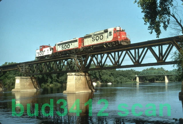 SOO Soo Line GP30 #707 Trestle SCENE at ??  DUPLICATE Slide!