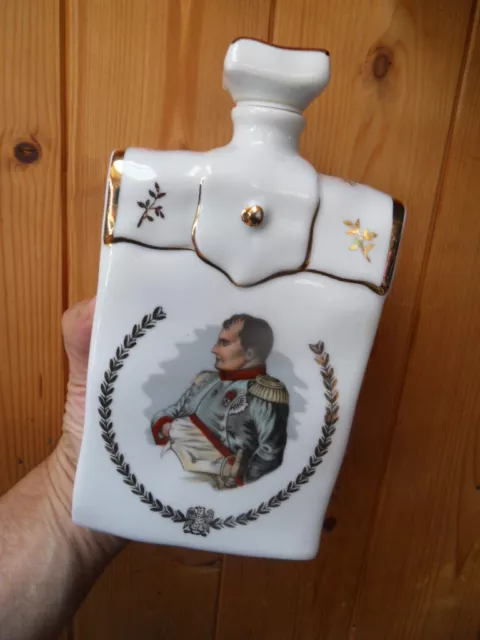 Bouteille flasque porcelaine Tharaud Limoges Cognac Otard Napoléon Bonaparte