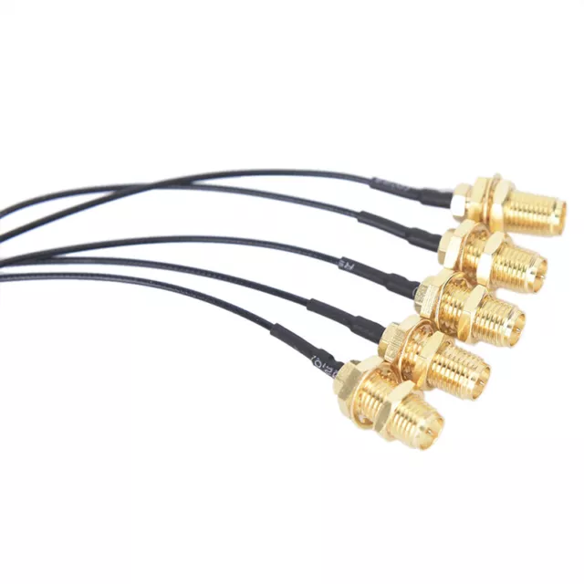 5pcs ipx à rp - sma femelle ufl to rp sma connecteur wifi antenne pigtail câble